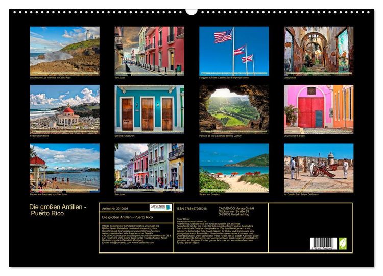 Produktbild: Die gro&szlig;en Antillen - Puerto Rico (Wandkalender 2026 DIN A2 quer), CALVENDO Monatskalender