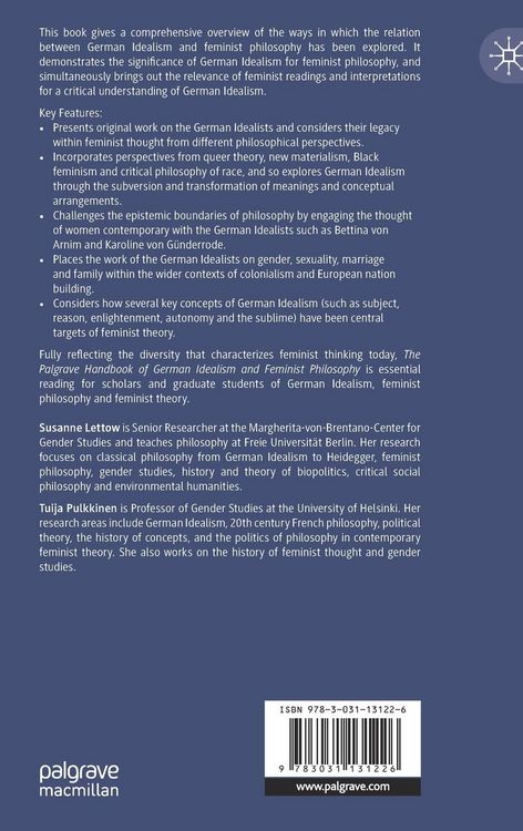 Produktbild: The Palgrave Handbook of German Idealism and Feminist Philosophy