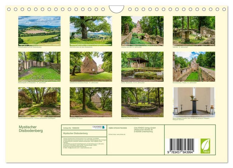 Produktbild: Mystischer Disibodenberg (Wandkalender 2026 DIN A4 quer), CALVENDO Monatskalender