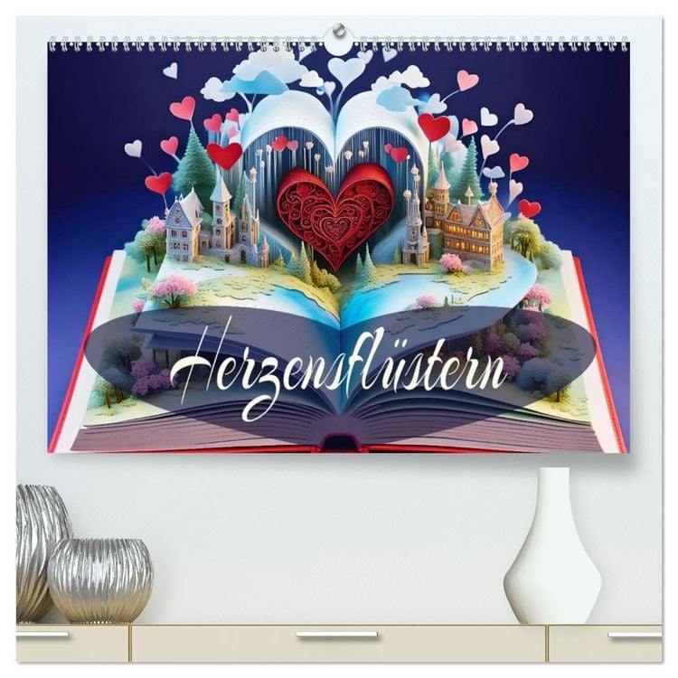 Produktbild: Herzensfl&uuml;stern (hochwertiger Premium Wandkalender 2026 DIN A2 quer), Kunstdruck in Hochglanz