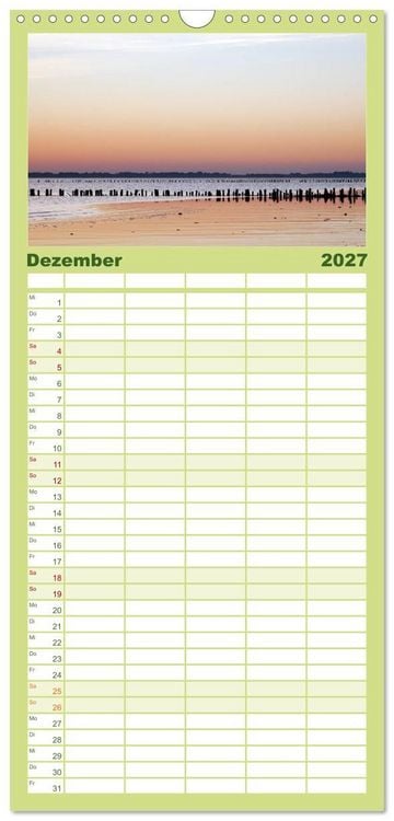 Produktbild: Familienplaner 2027 - Die Insel R&ouml;m&ouml; mit 5 Spalten (Wandkalender, 21 x 45 cm) CALVENDO