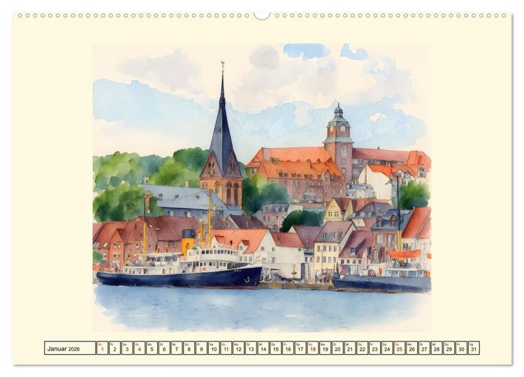Produktbild: Schleswig-Holsteins Ostseek&uuml;ste (hochwertiger Premium Wandkalender 2026 DIN A2 quer), Kunstdruck in Hochglanz