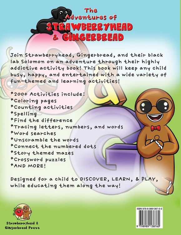 Produktbild: The Adventures of Strawberryhead & Gingerbread-Preschool & Kindergarten Activity Book