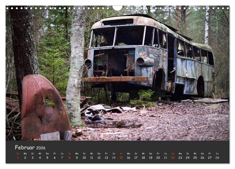 Produktbild: BILKYRKOG&Aring;RDEN Der Autofriedhof im Kyrk&ouml; Mosse (Wandkalender 2026 DIN A3 quer), CALVENDO Monatskalender