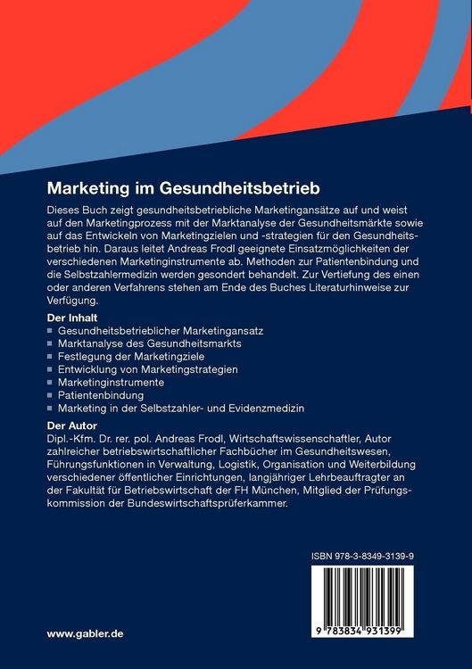 Produktbild: Marketing im Gesundheitsbetrieb