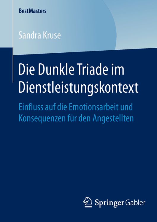 Produktbild: Die Dunkle Triade im Dienstleistungskontext