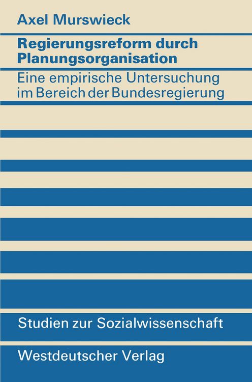 Produktbild: Regierungsreform durch Planungsorganisation
