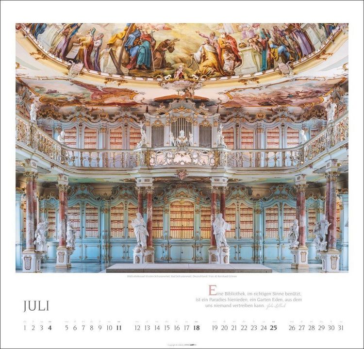 Produktbild: Welt der Bibliotheken Kalender 2027