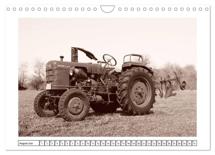 Produktbild: Von Lanz Bulldog bis Hanomag Traktor - Klassiker 1926 - 1975 (Wandkalender 2026 DIN A4 quer), CALVENDO Monatskalender