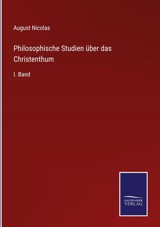 Produktbild: Philosophische Studien &uuml;ber das Christenthum