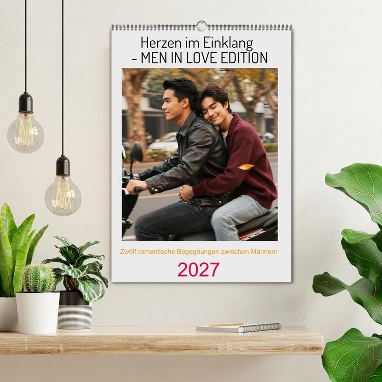 Produktbild: Herzen im Einklang - MEN IN LOVE EDITION (Wandkalender 2027 DIN A2 hoch), CALVENDO Monatskalender