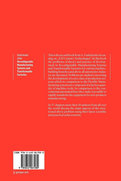 Produktbild: Reconfigurable Manufacturing Systems and Transformable Factories