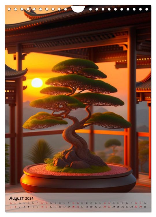 Produktbild: Bonsai Kunstwerke (Wandkalender 2026 DIN A4 hoch), CALVENDO Monatskalender