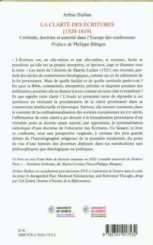 Produktbild: La clart&eacute; des Ecritures (1520-1619)