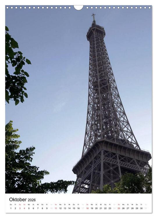 Produktbild: Unterwegs in Paris (Wandkalender 2026 DIN A3 hoch), CALVENDO Monatskalender
