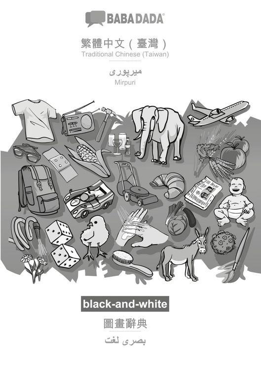Produktbild: Traditional Chinese (Taiwan) (in chinese script) - Mirpuri (in arabic script), visual dictionary, BW