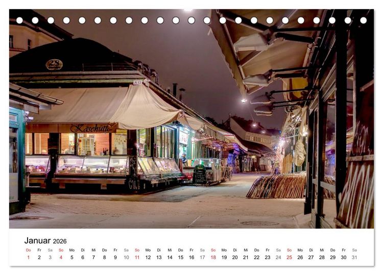 Produktbild: Wien nach Sonnenuntergang (Tischkalender 2026 DIN A5 quer), CALVENDO Monatskalender