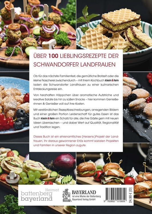 Produktbild: Klein & fein. Herzhafte H&auml;ppchen und s&uuml;&szlig;e Snacks &ndash; K&ouml;stliches aus der Landfrauenk&uuml;che