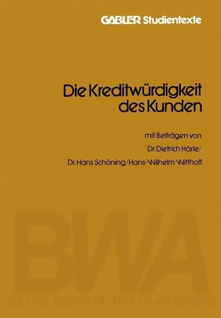 Produktbild: Die Kreditw&uuml;rdigkeit des Kunden