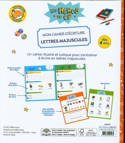 Produktbild: Les h&eacute;ros du CP. Mon cahier d'&eacute;criture : lettres majuscules