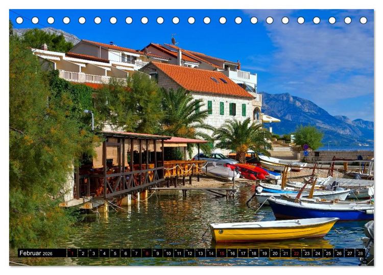 Produktbild: Makarska Riviera - Malerische Urlaubsorte in Dalmatien (Tischkalender 2026 DIN A5 quer), CALVENDO Monatskalender