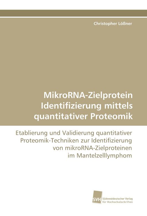 Produktbild: MikroRNA-Zielprotein Identifizierung mittels quantitativer Proteomik