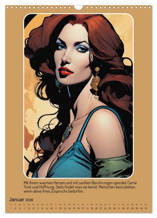 Produktbild: Starke Frauen im Comicbook-Stil (Wandkalender 2026 DIN A3 hoch), CALVENDO Monatskalender