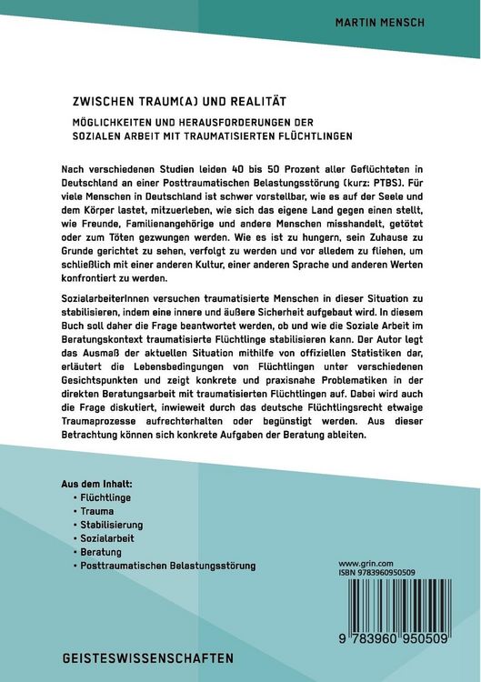 Produktbild: Zwischen Traum(a) und Realit&auml;t. M&ouml;glichkeiten und Herausforderungen der Sozialen Arbeit mit traumatisierten Fl&uuml;chtlingen