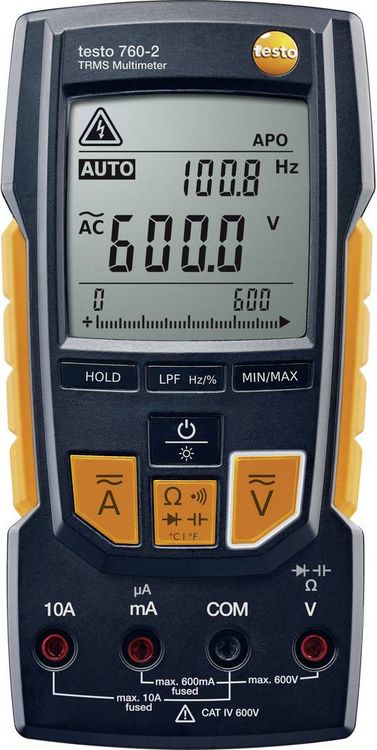 Produktbild: Testo 760-2 Hand-Multimeter digital CAT III 1000 V, CAT IV 600V Anzeige (Counts): 6000