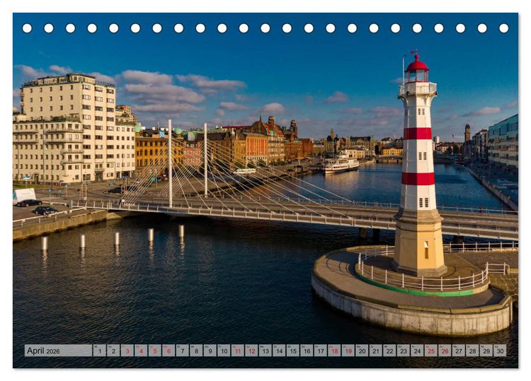 Produktbild: Malm&ouml; von oben (Tischkalender 2026 DIN A5 quer), CALVENDO Monatskalender