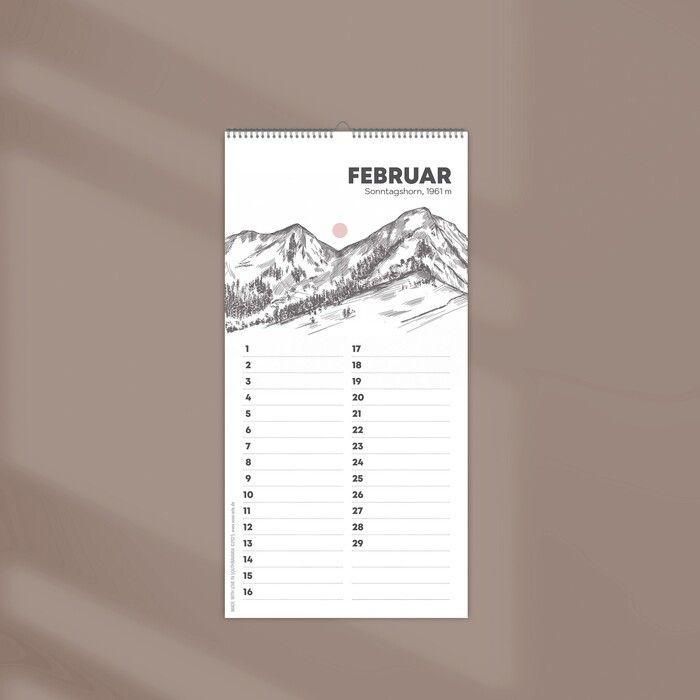 Produktbild: Kleiner Geburtstagskalender "Chiemgauer Alpen", ohne Jahreszahl