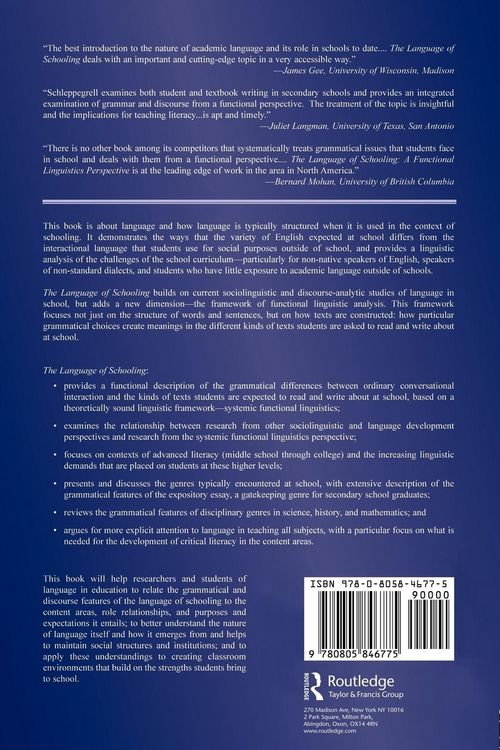 Produktbild: The Language of Schooling