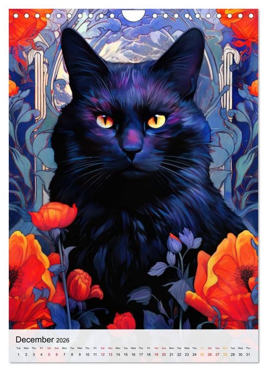 Produktbild: Feline Zen (Wall Calendar 2026 DIN A4 portrait), CALVENDO 12 Month Wall Calendar