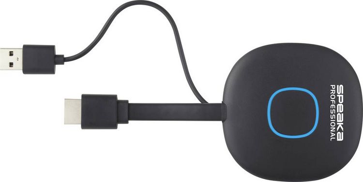 Produktbild: SpeaKa Professional SP-VShareZ Drahtloser Sender f&uuml;r Pr&auml;sentationssystem Sichere Funk&uuml;bertragung50m 2.4GHz, 5GHz, 5.8