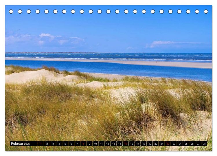 Produktbild: Langeoog - Sch&ouml;nste Insel Ostfrieslands (Tischkalender 2026 DIN A5 quer), CALVENDO Monatskalender