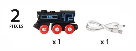 Produktbild: BRIO World - Schwarze Akku-Lok mit Mini-USB