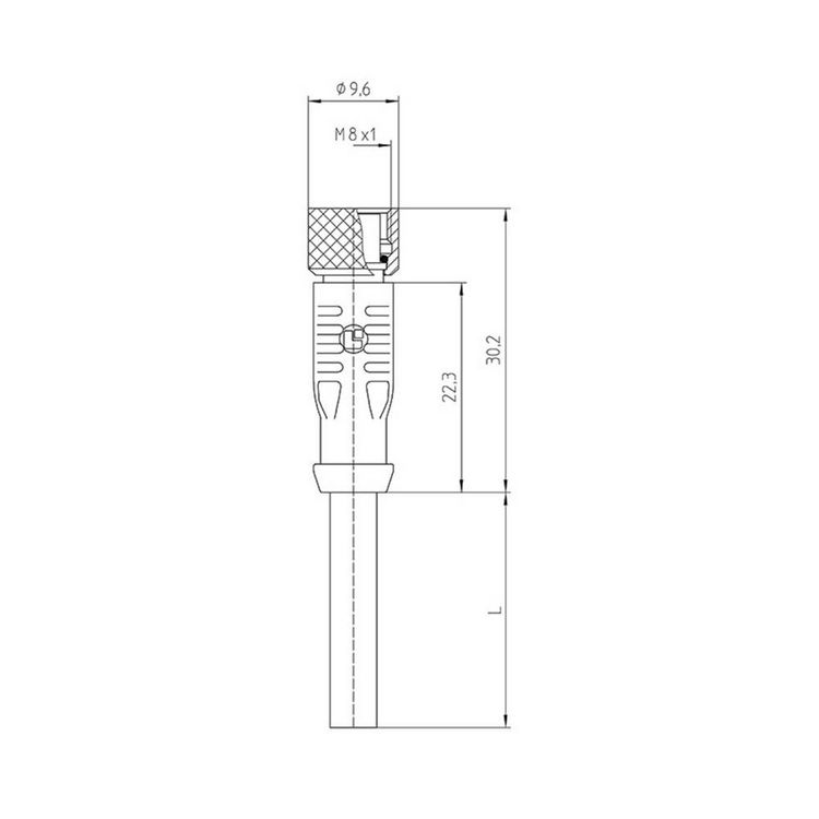 Produktbild: Lutronic 1029 Sensor-/Aktor-Steckverbinder, konfektioniert M8 Kupplung, gerade 5.00 m Polzahl Sensoren: 4 1 St.