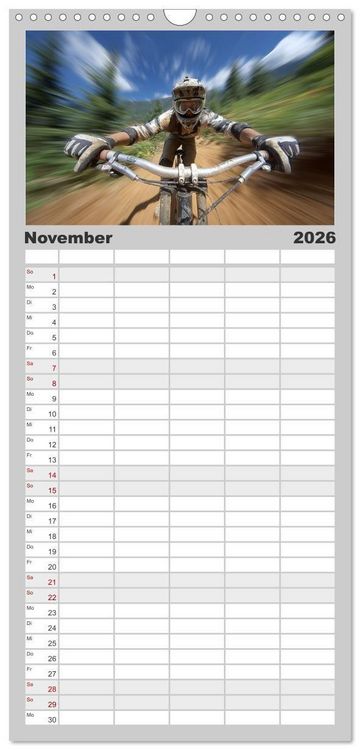 Produktbild: Familienplaner 2026 - Radsport &ndash; Vom Training zum Triumph mit 5 Spalten (Wandkalender, 21 x 45 cm) CALVENDO