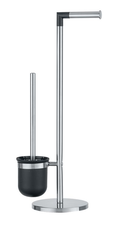 Produktbild: Stand WC-Garnitur Mod. Parus Edelstahl gl&auml;nzend, 2in1 Kombination aus gl&auml;nzendem Edelstahl