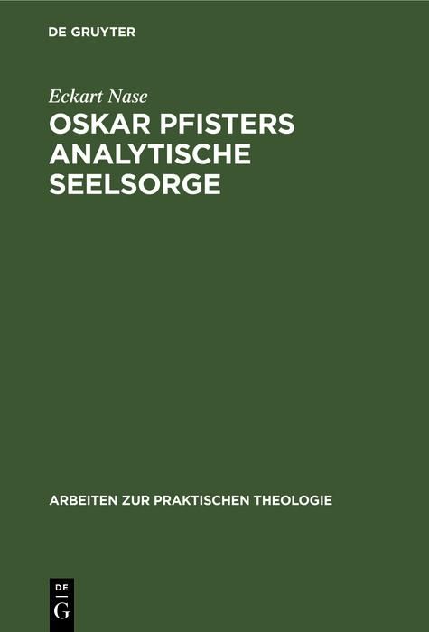 Produktbild: Oskar Pfisters analytische Seelsorge