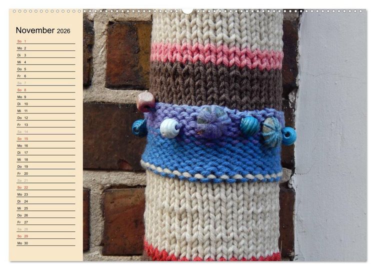 Produktbild: Urban Knitting L&uuml;neburg (hochwertiger Premium Wandkalender 2026 DIN A2 quer), Kunstdruck in Hochglanz