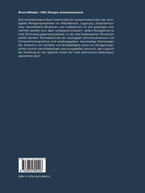 Produktbild: HNO R&ouml;ntgen-Aufnahmetechnik und Normalbefunde