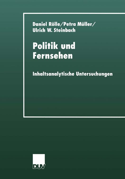 Produktbild: Politik und Fernsehen