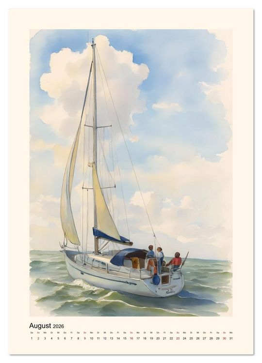 Produktbild: Unter Segeln &uuml;ber's Ijsselmeer (Wandkalender 2026 DIN A3 hoch), CALVENDO Monatskalender