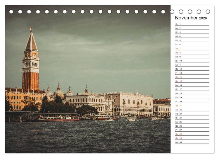 Produktbild: Traumstadt Venedig (Tischkalender 2026 DIN A5 quer), CALVENDO Monatskalender