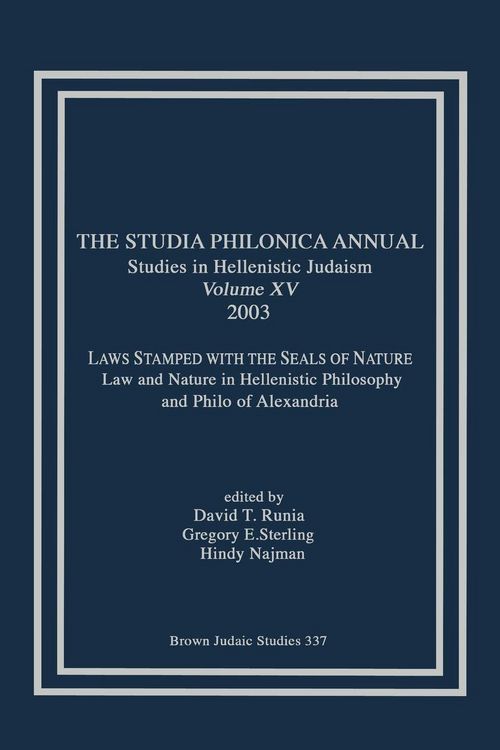 Produktbild: The Studia Philonica Annual XV, 2003