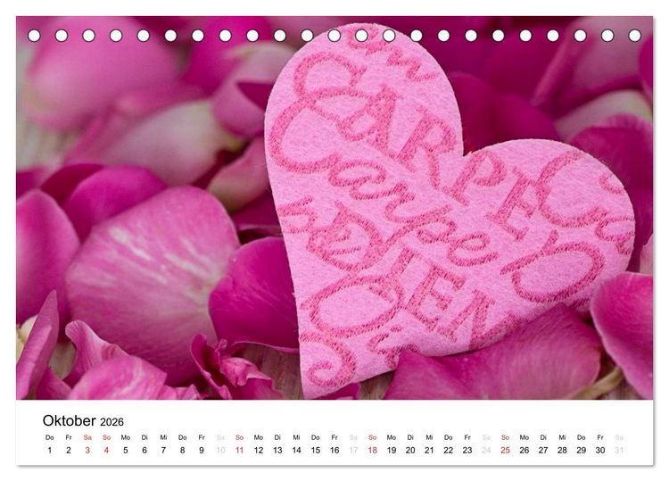 Produktbild: Mein Herz schl&auml;gt pink (Tischkalender 2026 DIN A5 quer), CALVENDO Monatskalender