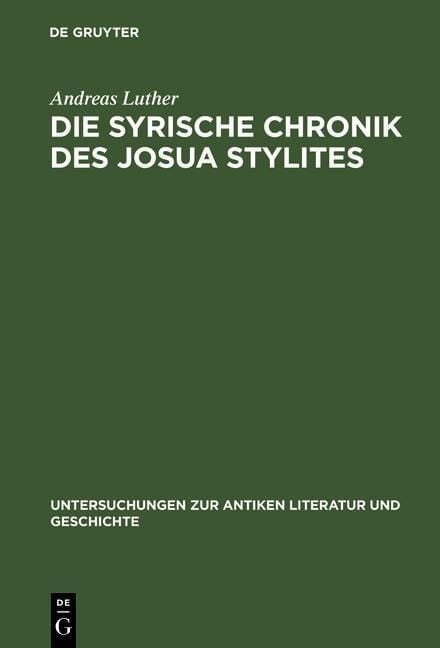 Produktbild: Die syrische Chronik des Josua Stylites