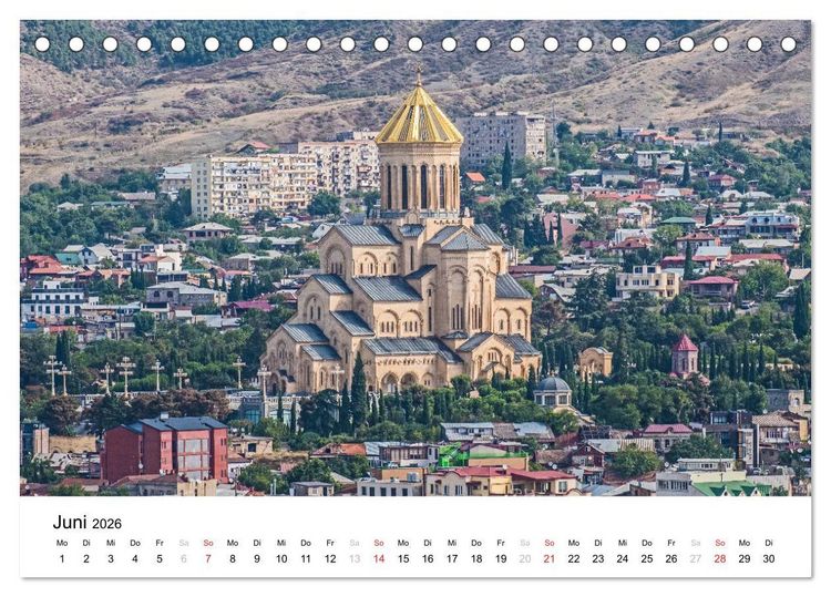 Produktbild: Eine Reise durch Georgien (Tischkalender 2026 DIN A5 quer), CALVENDO Monatskalender