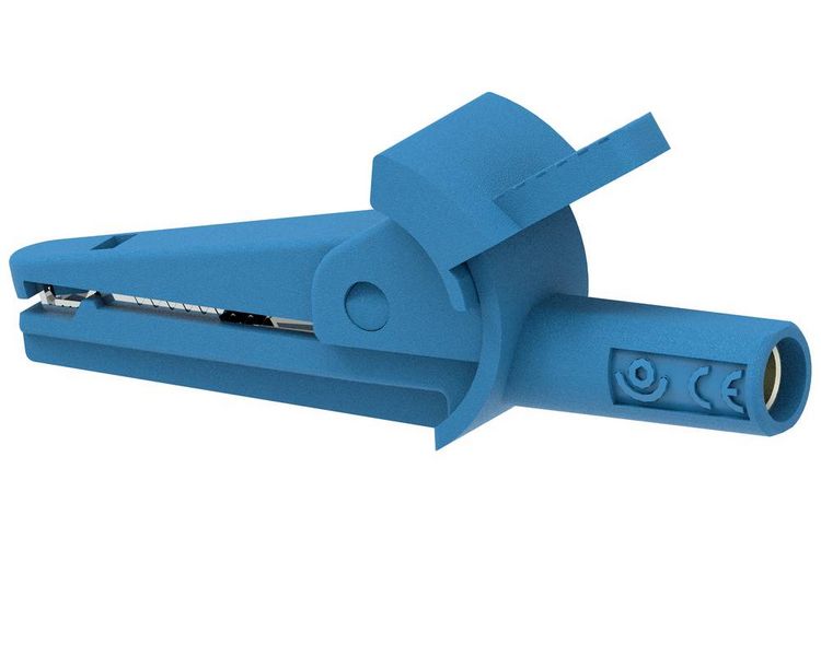 Produktbild: Electro PJP 5002-IEC-d4-CD1-Bl Krokodilklemme Blau Klemmbereich max.: 9mm L&auml;nge: 51mm 1St.
